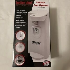 White Deluxe Electric Can Opener